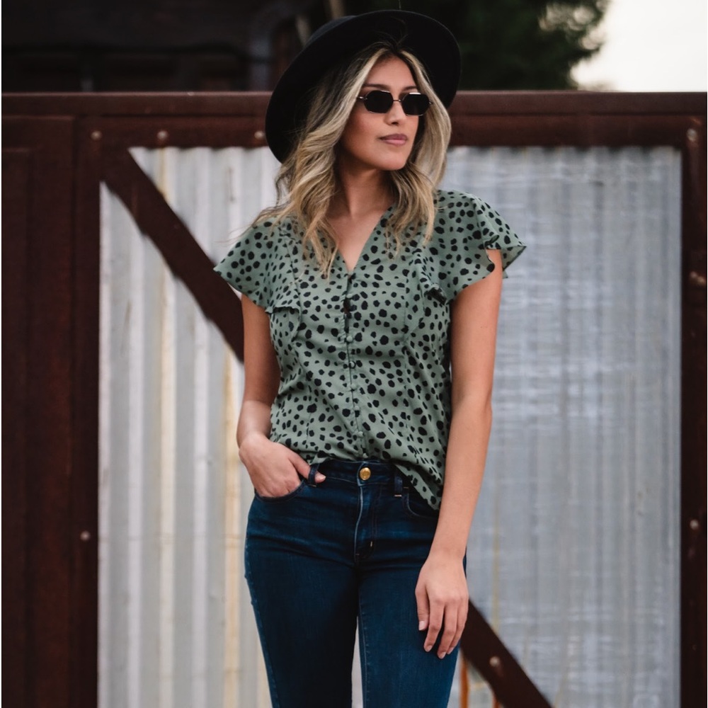 Animal print blouse